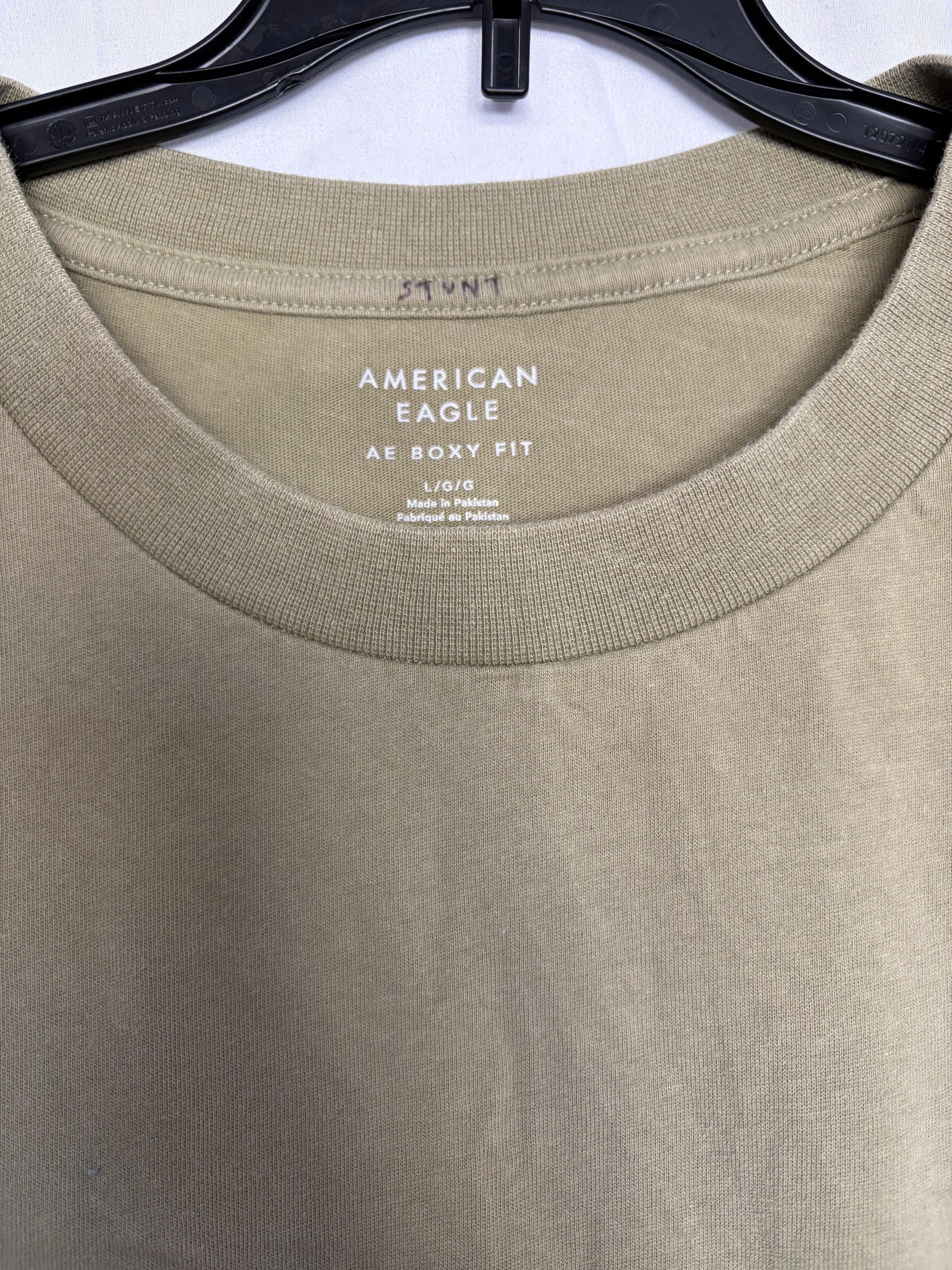 American Eagle Oversized Boxy Green Muscle Tee (Stunt)