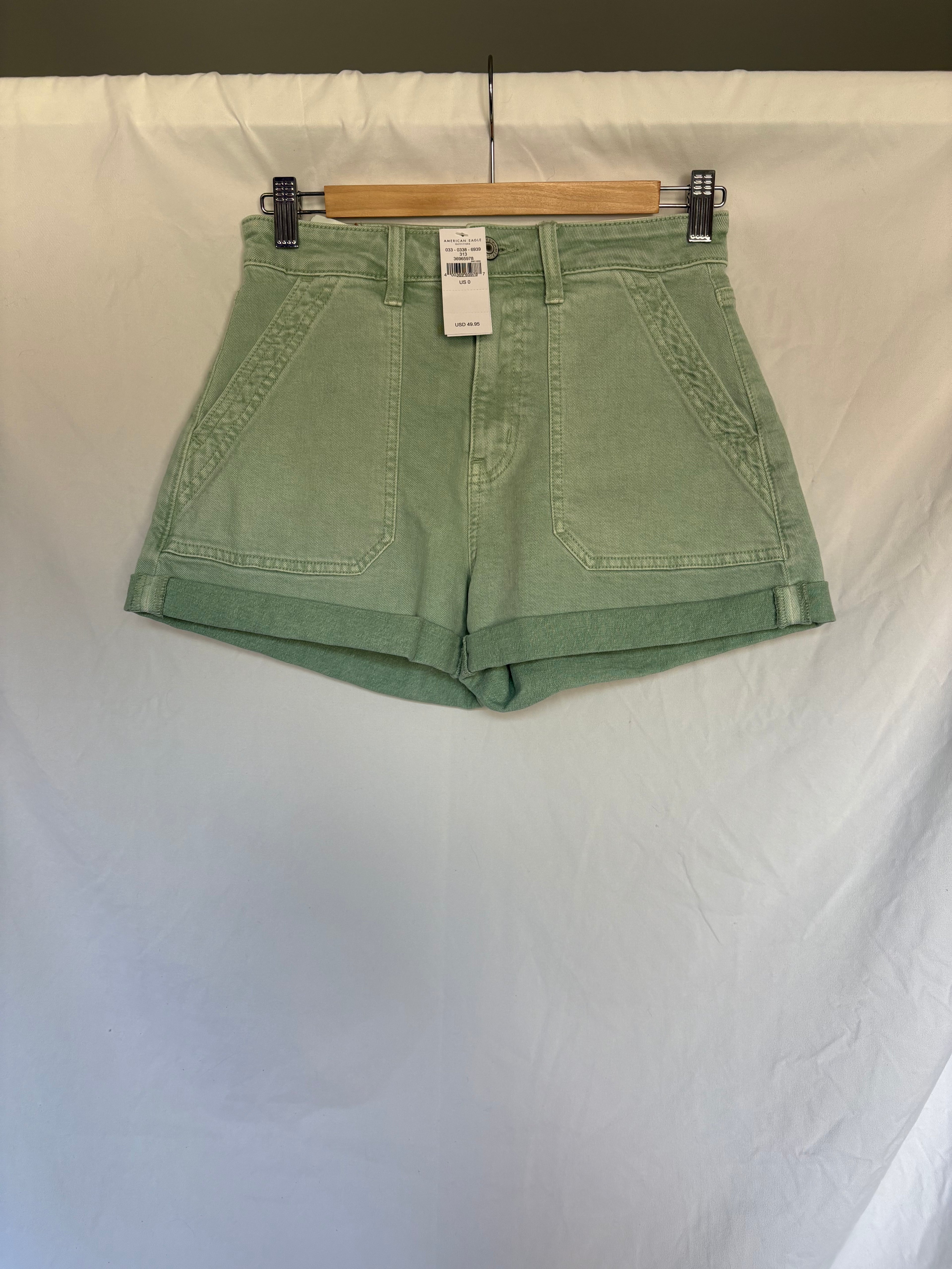 American Eagle Mint Denim Shorts (NWT)